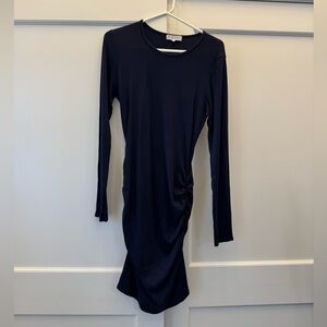 Michael Stars Bodycon Long Sleeve Navy Dress